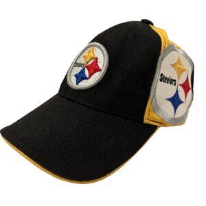Vintage 90s Pittsburgh Steelers NFL Adjustable Hook And Loop Hat Youth Size